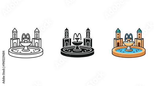 Fountain Landmark Architecture Public Space