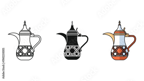 Dallah Coffee Pot Middle Eastern Design Commercial