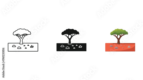 Tree Soil Cutaway Business Concept