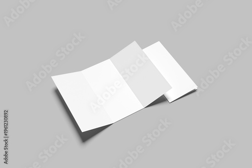 Blank DL Trifold Brochure Mockup