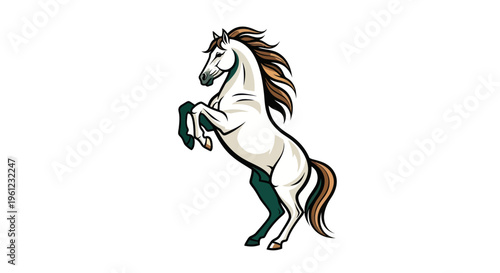 Bild auf Leinwand Stylized horse illustration on white background vector graphic design