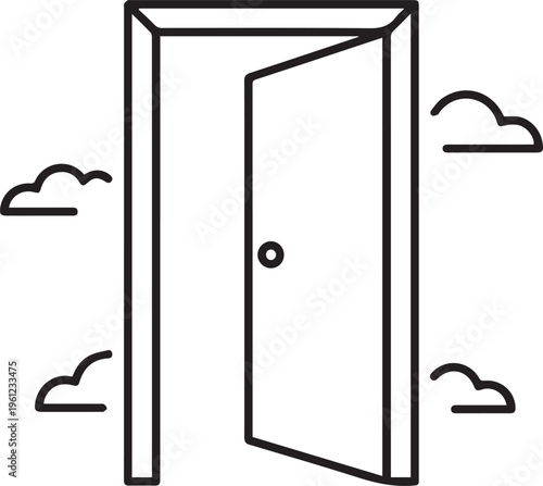 vector illustration of a door