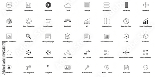 Graphic designer creates various illustrations for business and technology sectors