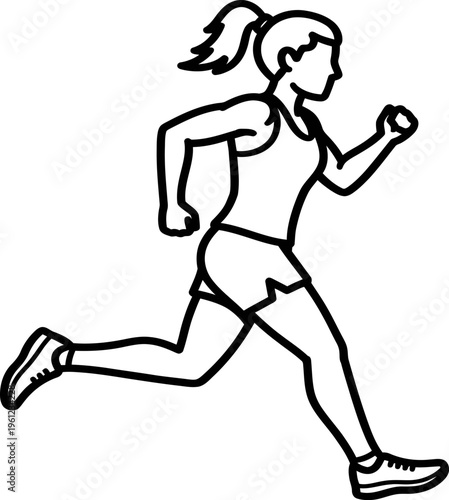 Woman running in athletic wear