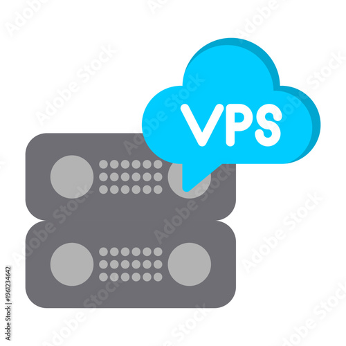 VPS Hosting Vector Icon