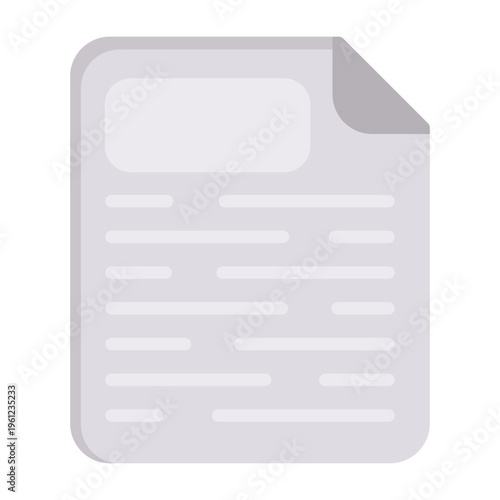 Page Facing Up Vector Icon