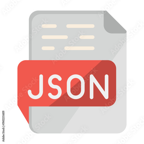 Obraz w ramie JSON Vector Icon