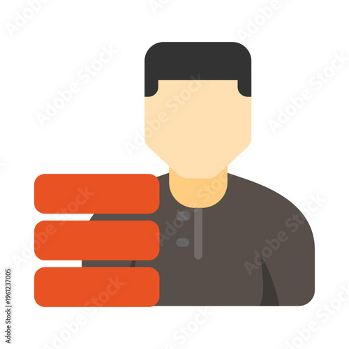 Delivery Man Vector Icon