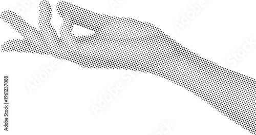 Graceful female hand gesture showing precision and delicate balance in art