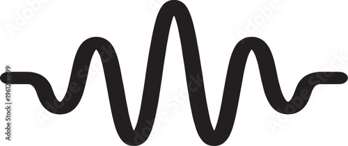 black waveform symbol on white background
