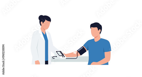 Doctor checking patient blood pressure 1.