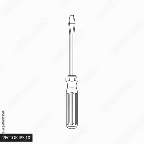 Screwdriver Tool with Handle and Tip.