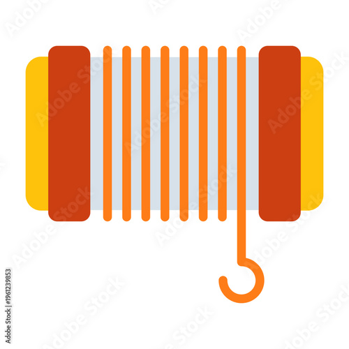 Cable Pulling Rope Vector Icon