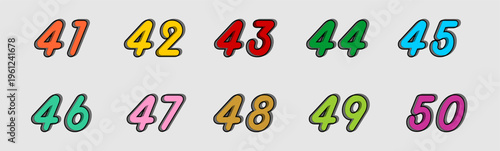 Colorful Number Set with Unique Style