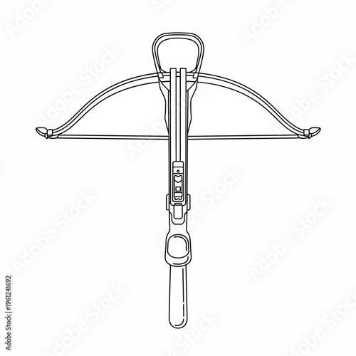 Crossbow with stock and trigger mechanism.