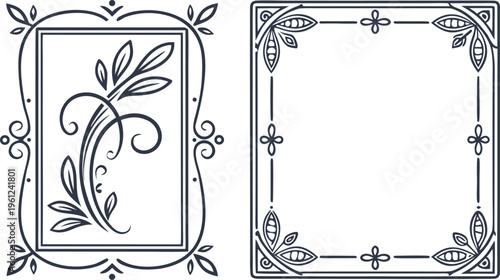 Black and white ornate frame frames borders