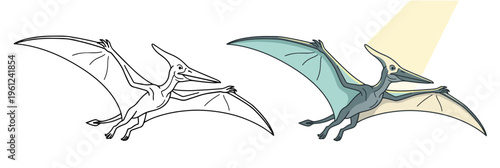 Flying Pteranodon Vector Icon on PNG Background, pteranodon vector, flying pterosaur, prehistoric creature, dinosaur vector, cretaceous animal, prehistoric life, flying reptile, paleontology png, 
