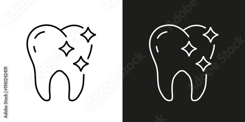 Healthy Tooth vector dentistry icon. Editable stroke.