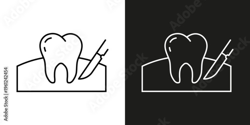Dental Surgery - vector editable stroke icon.