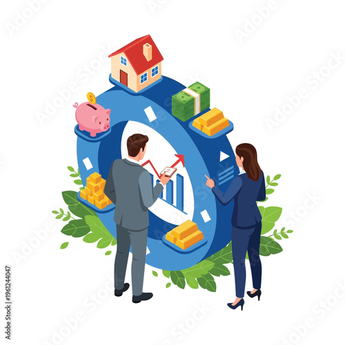 Professionals discussing real estate investment and financial planning together