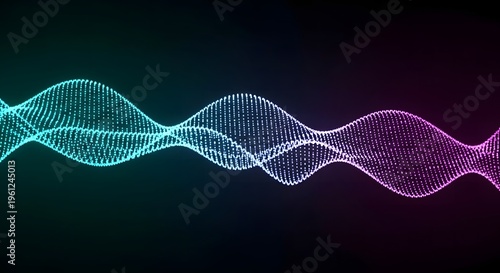 Vibrant digital waveform with gradient effect