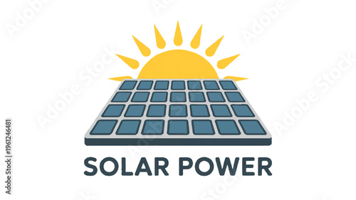 solar power energy sun panel illustration
