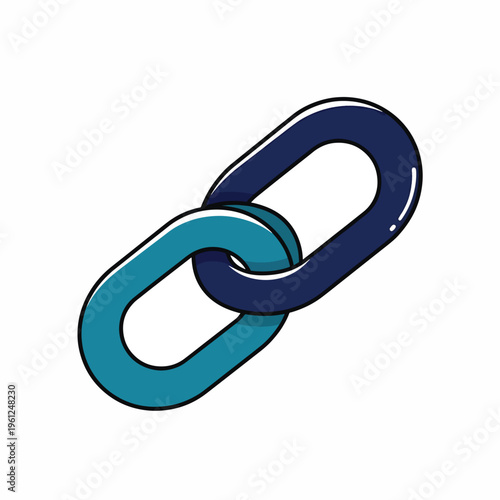 Two Links Connected Chain Link.