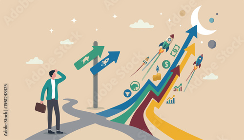 Trading stock or crypto price rising high the moon, crypto currency value soaring sky rocket, get rich make profit investment, rocket stock crypto currency graph flying high to the moon