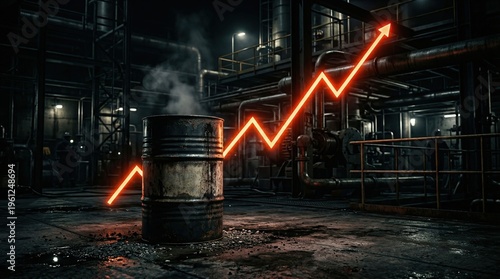 Rising Oil Prices and Global Energy Crisis Concept