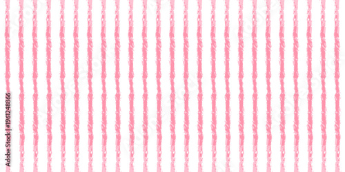 Light pink seamless stripes background. Cute watercolor strokes repeating pattern. Summer pastel straight vertical lines for fabric, wrapping paper, textile, banner, poster. Vector wallpaper