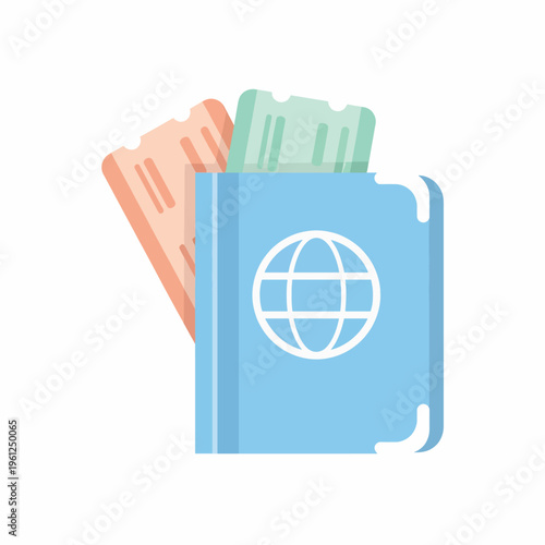 Passport with Travel Documents Inside.