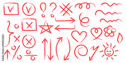 Grunge Textured Doodle Set