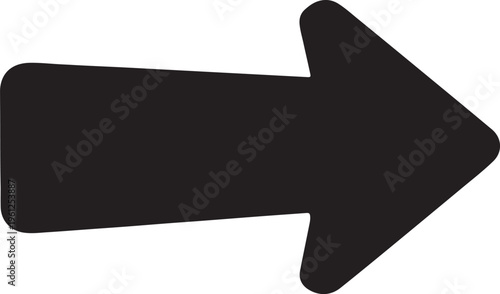 Black arrow pointing right arrow silhouette