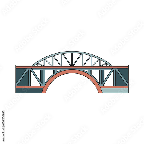 Steel Truss Bridge Architecture Design.