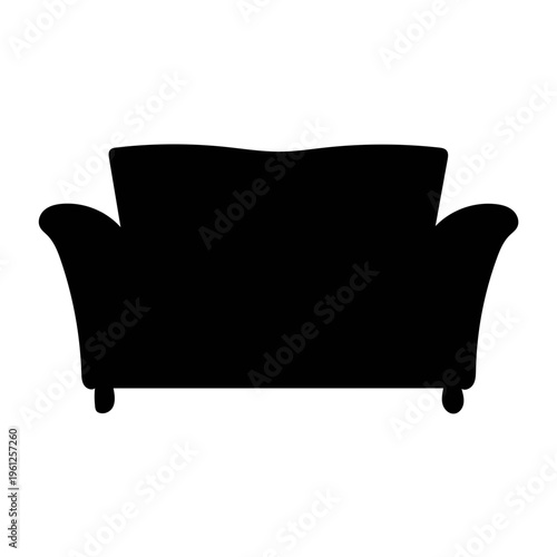 Find black sofa silhouette vector image for furniture design and home decor inspiration online now