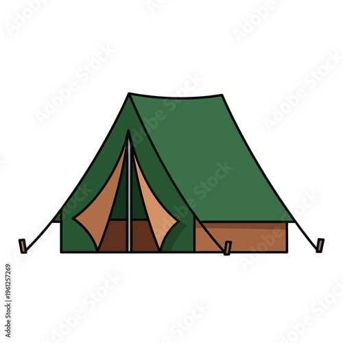 Green Tent Camping Outdoor Shelter.