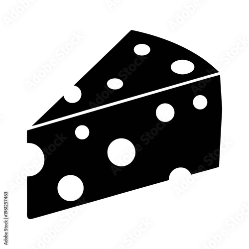 Cheese wedge vector illustration of swiss cheese with holes for food and dairy product designs