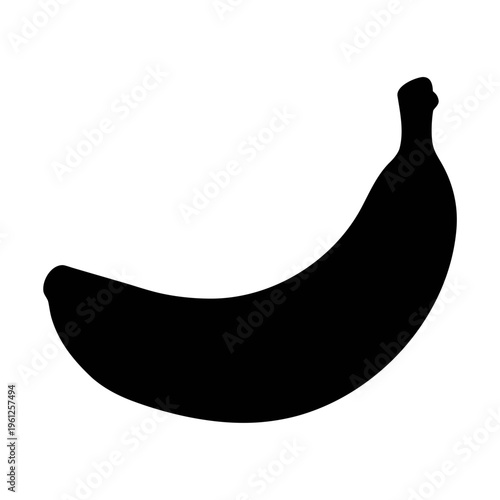 Banana vector illustration: ripe banana fruit image for healthy eating and food design projects