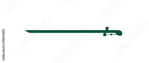 Saudi green Sword or Saber featured on the flag of Saudi Arabia
