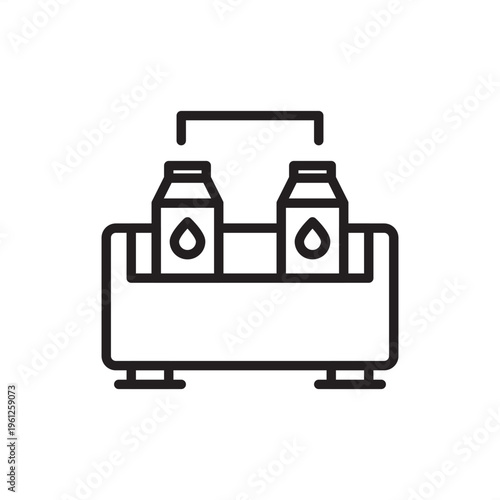Milk homogenizer icon symbolizing dairy processing tech, representing high-pressure emulsification hardware, fat globule shearing tools, liquid stabilization systems, and uniform food production gear.