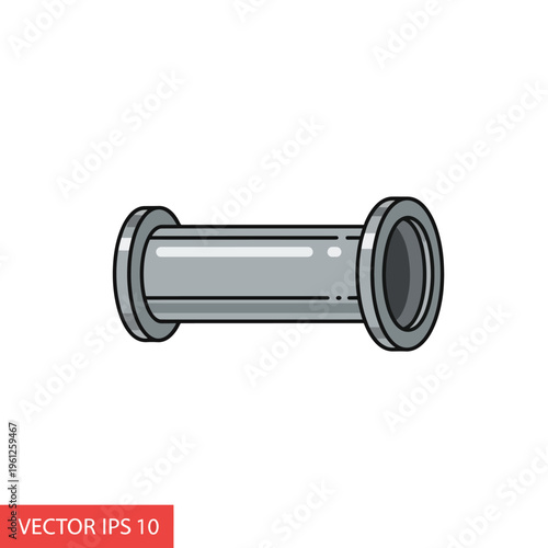 Metal pipe connector fitting part 1.