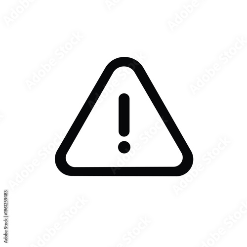 Risk Alert Icon – Warning Notification and Cyber Threat Indicator Line Icon