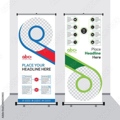 Creative and modern roll up banner design template