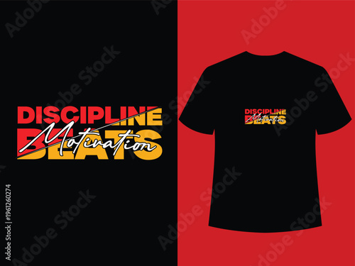 Inspirational typography t-shirt emphasizing discipline over hype, ideal for athletes, entrepreneurs, and achievers.