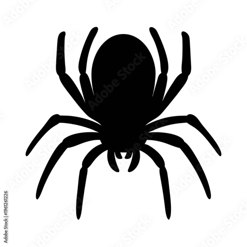 Spider silhouette vector graphic arachnid illustration halloween spider design creepy insect art