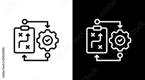 Implementation Plan White Icon Set Design