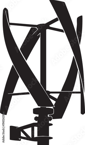 Silhouette of a Vertical Axis Wind Turbine (VAWT)