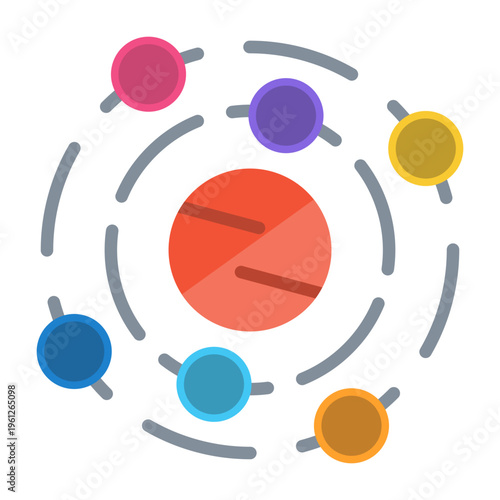 Solar System Vector Icon