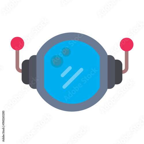 Astronaut Helmet Vector Icon