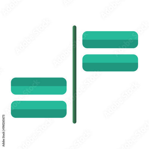 Horizontal Alignment Vector Icon